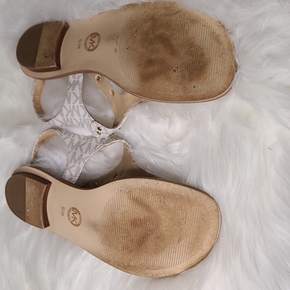 Lightly used Michael Kors Monogram Print Sandals - Picture 7 of 7